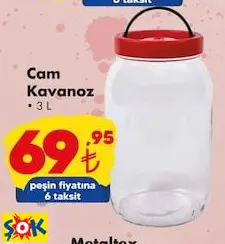 CAM KAVANOZ 3 L